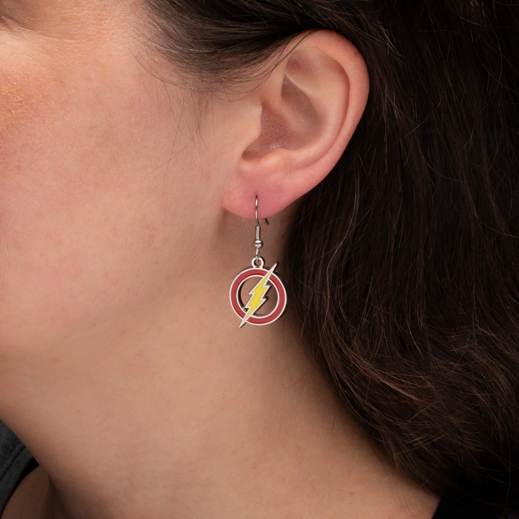 DC Comics The Flash Logo Hook Earrings - Image 4